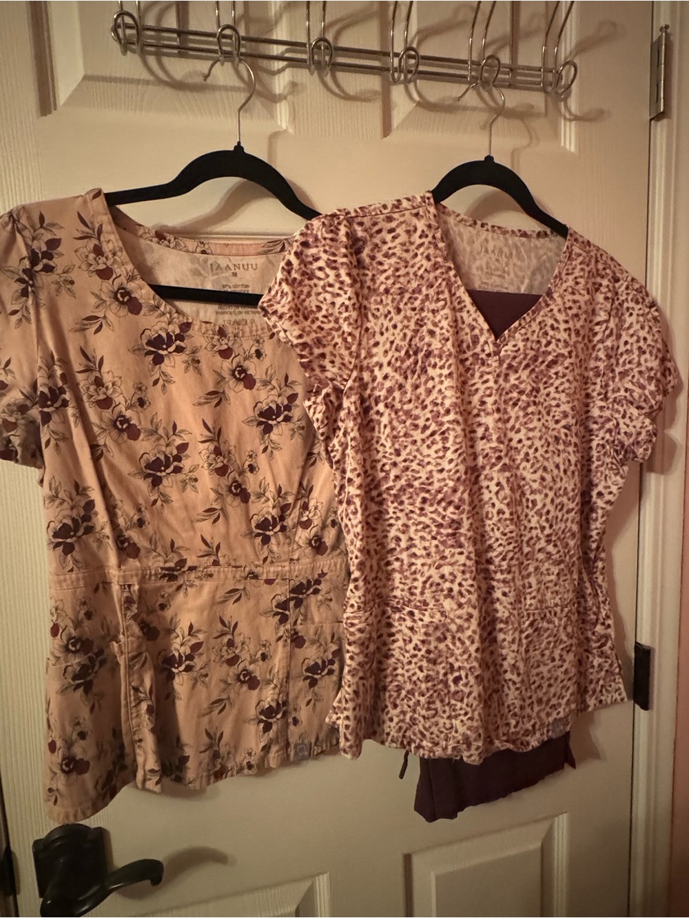 Jaanuu Beige Floral & Leopard Print Women's Tops